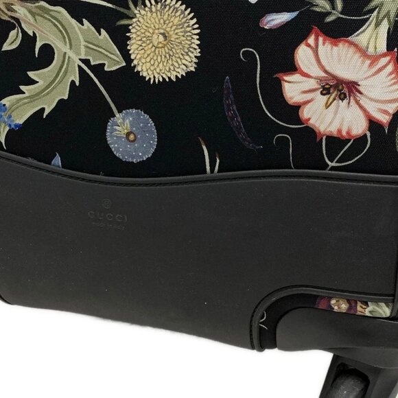 GUCCI Kris Knight Flora Black Red Multi Nylon Leather - Suitcase 1108-072125 - Picture 9 of 14